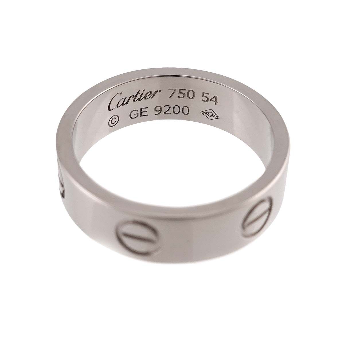カルティエ Cartier ラブ #54 リング K18 WG ホワイトゴールド 750