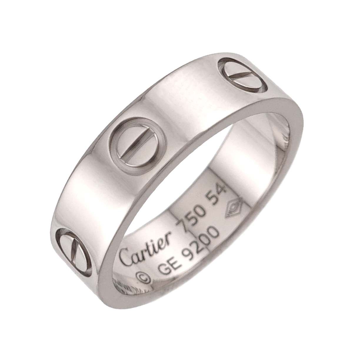 カルティエ Cartier ラブ #54 リング K18 WG ホワイトゴールド 750