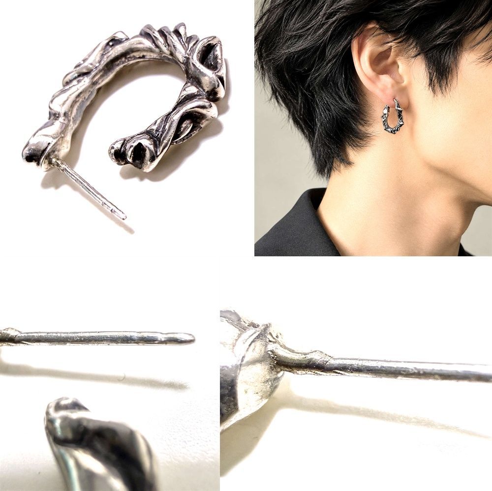 A&G フープピアス 良品 初期 レア A&G エーアンドジー Hoop Scrool Pierce フープ
