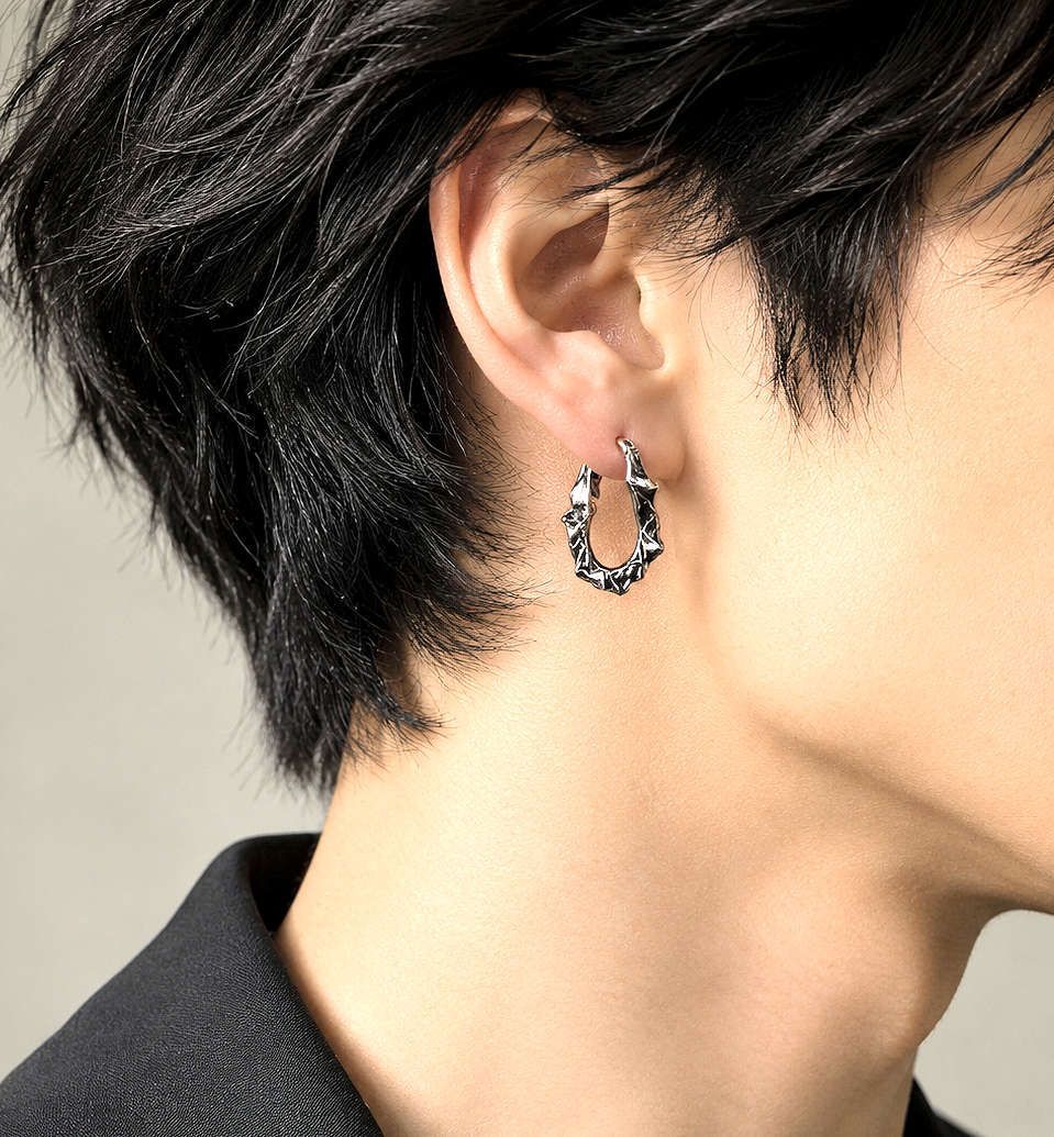 良品 初期 レア A&G エーアンドジー Hoop Scrool Pierce フープ