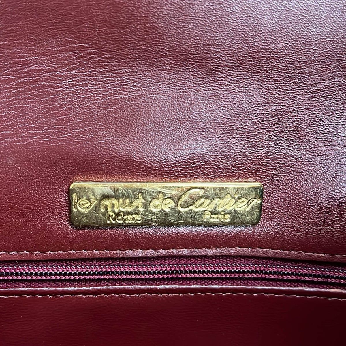 Cartier(カルティエ) クラッチバッグ - ボルドー レザー - メルカリ