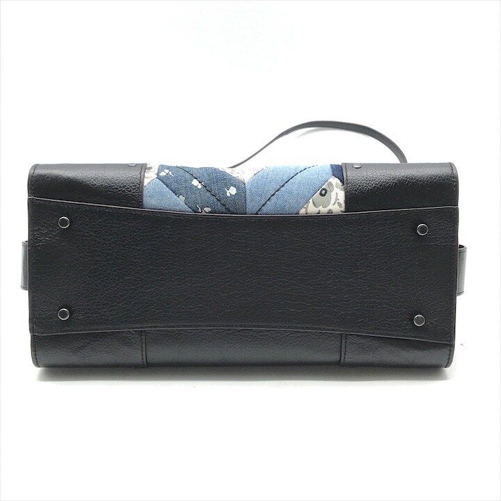 超美品 COACH コーチ デニム パッチワーク 2WAY ハンド ショルダー バッグ ブルー ブランド 鞄 BAG ファッション r2821 超美品 COACH コーチ デニム パッチワーク 2WAY ハンド ショルダー バッグ ブルー ブランド 鞄 BAG ファッション r2821