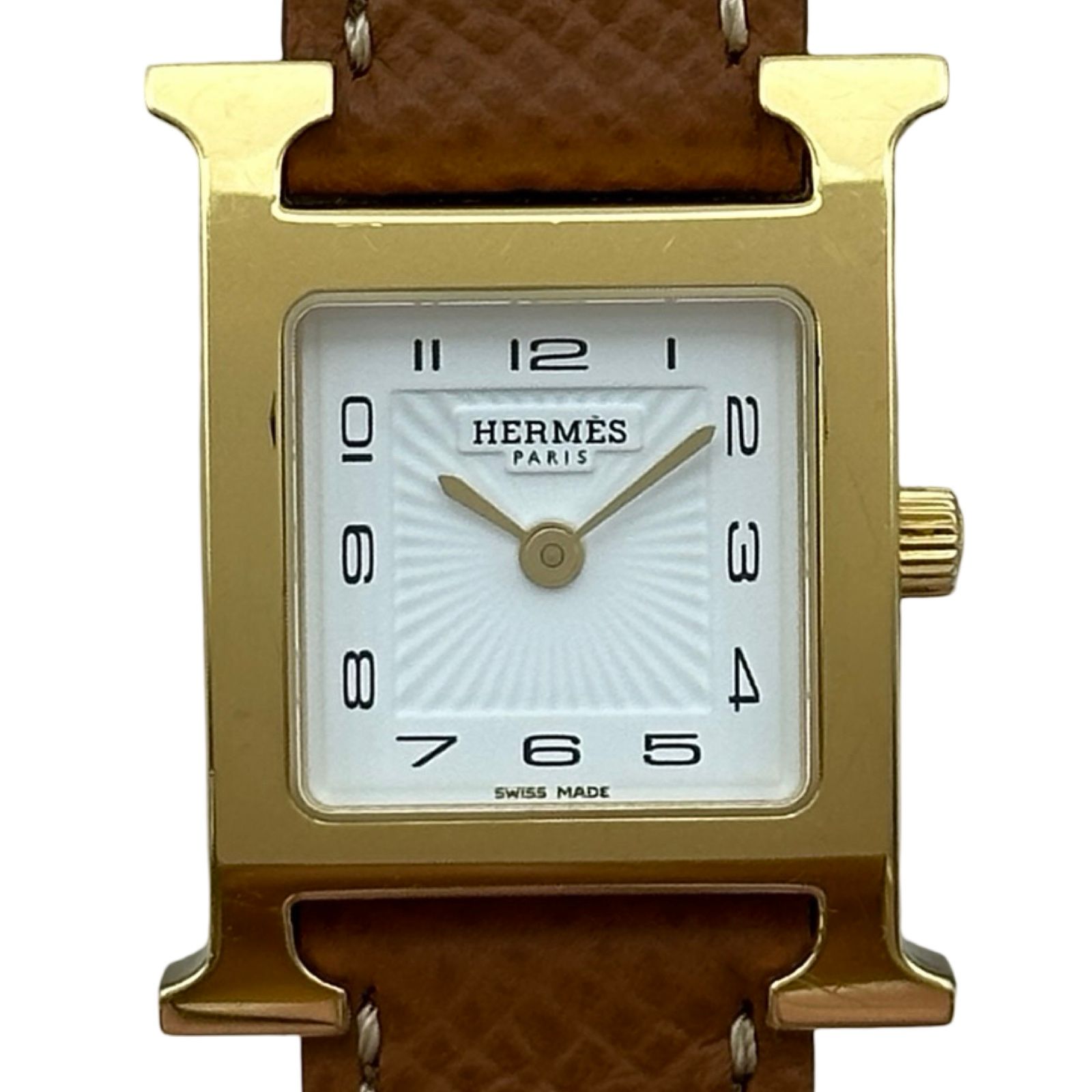 エルメス HERMES Hウォッチ HH1.201 ホワイト ステンレススチール クオーツ レディース 腕時計