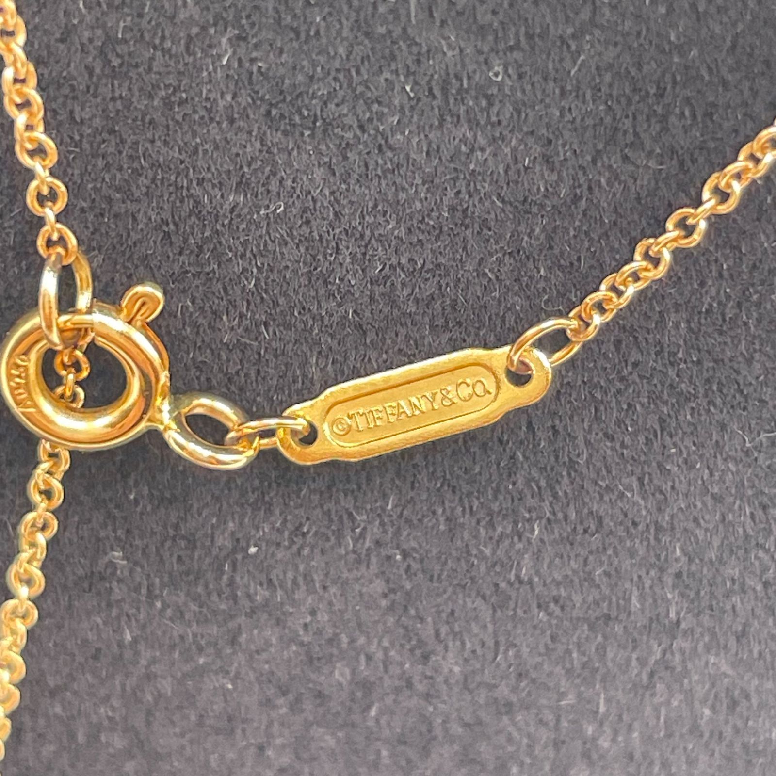 美品】TIFFANY&Co. ティファニー Tスマイル ミニ ネックレス K18YG 750