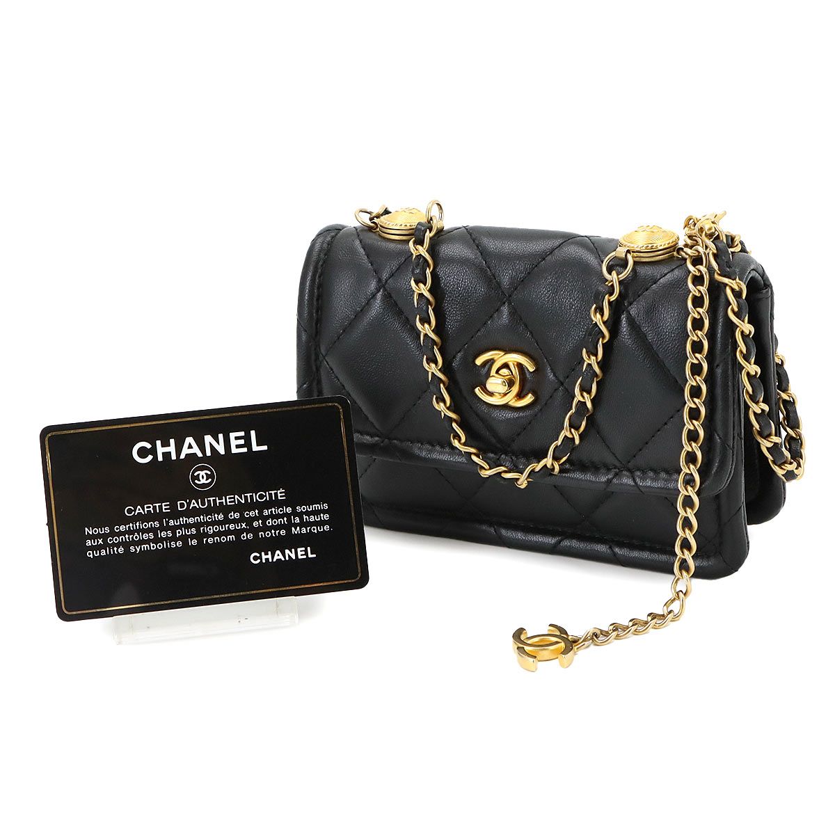 CHANEL マトラッセ ハンドバッグ 新品同様 シャネル CHANEL ミニ マトラッセ 2way チェーン ハンド