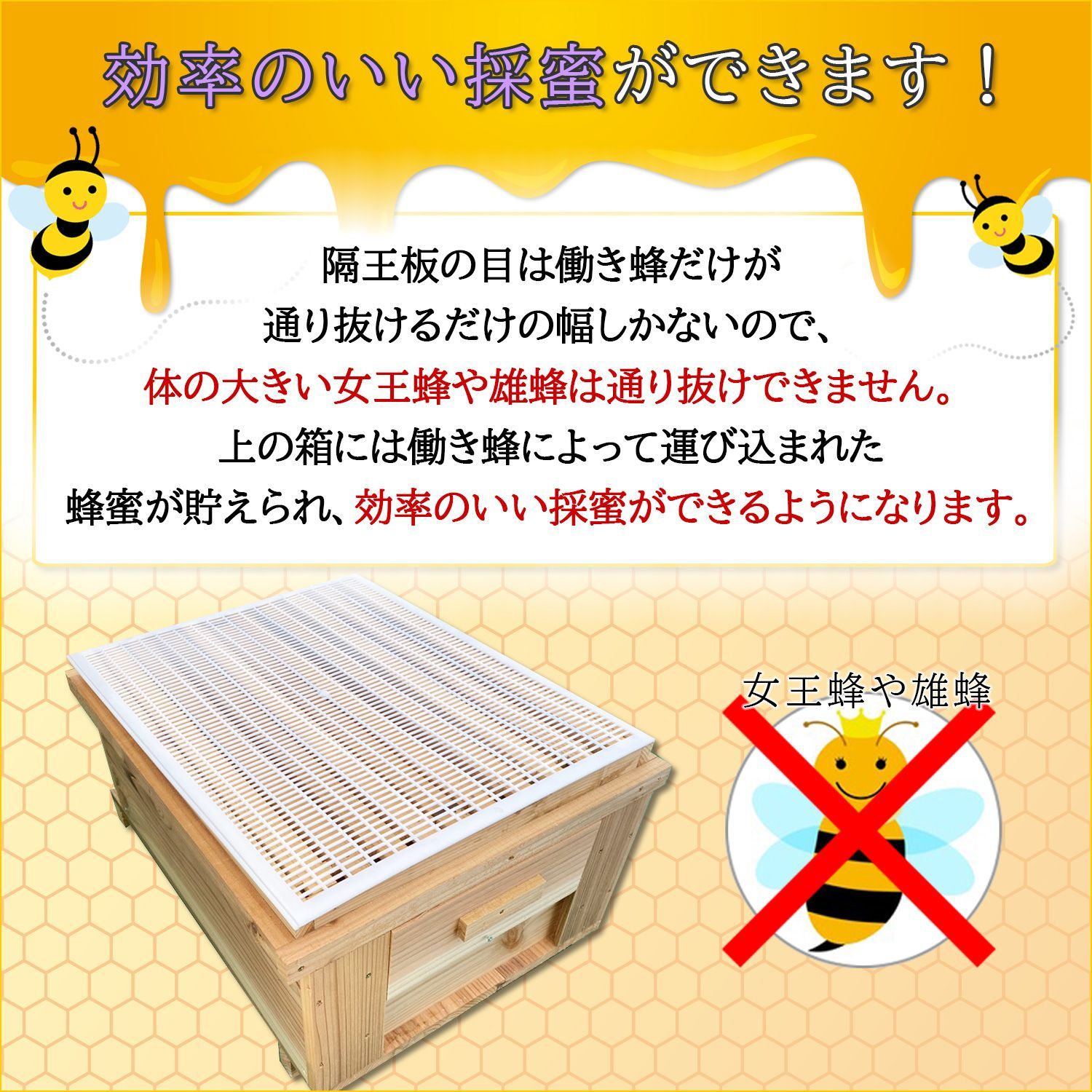 隔王板 養蜂 5枚セット みつばち 女王蜂 逃げ防止 プラスチック 白色