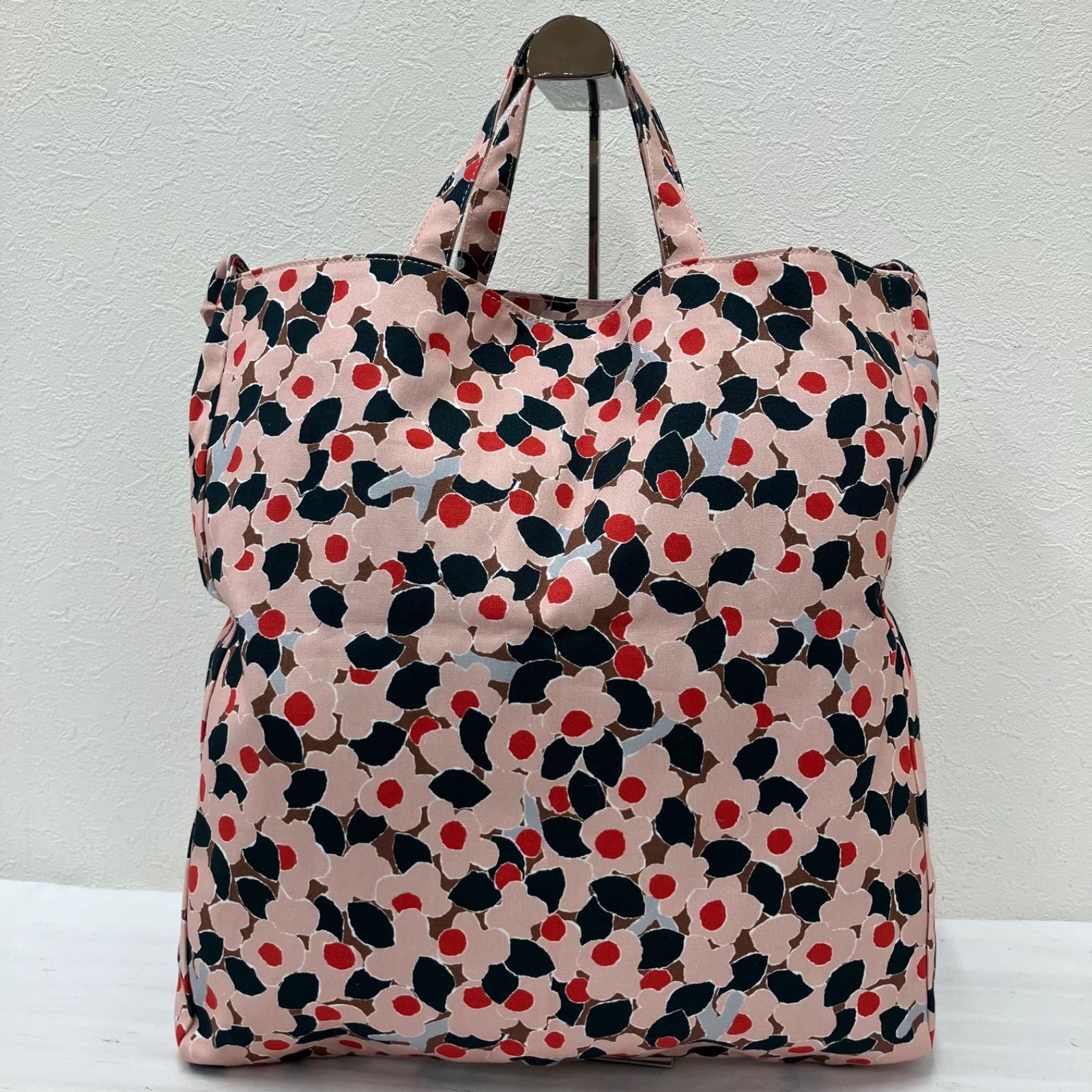 ミナペルホネン　大人可愛い渋カラーの大きなトートバッグ❤肩掛けOK❣ 9990 【美品】 mina perhonen 土屋鞄製造所 コラボ ミナペルホネン