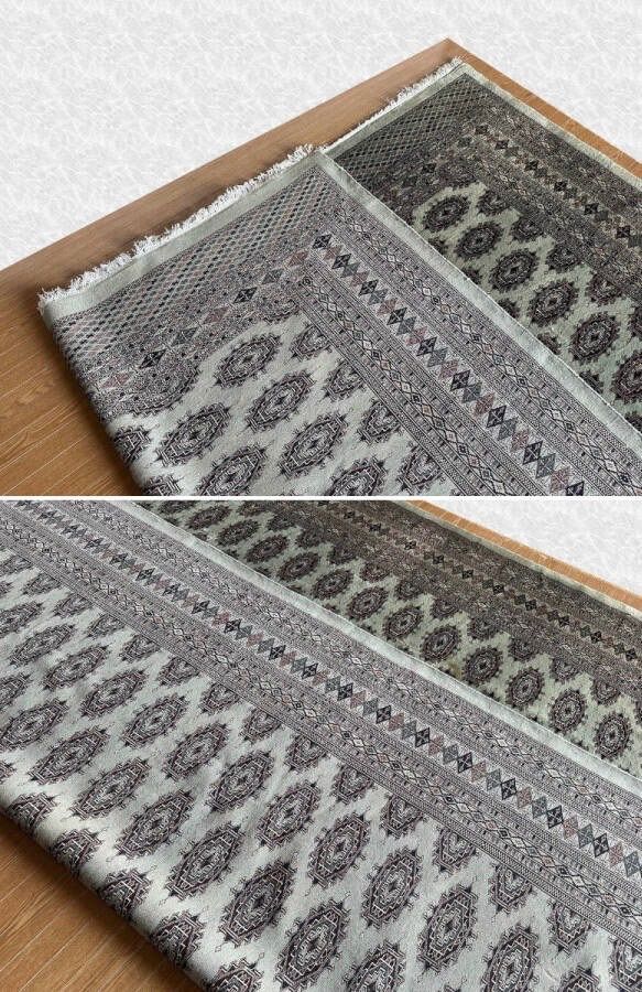 パキスタン製 手織り ウールラグ 305×255cm ペルシャ絨毯風 カーペット