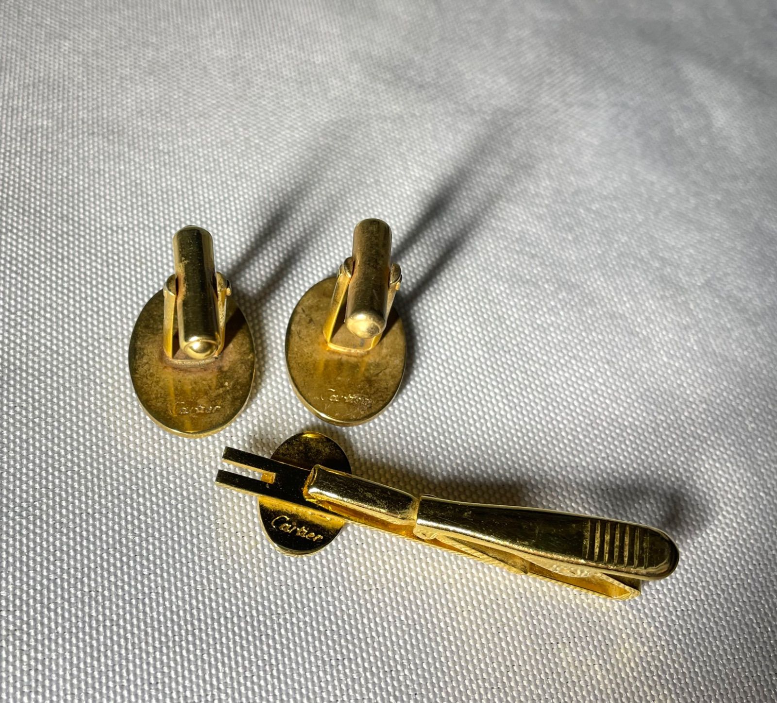 廃盤 Cartier カルティエ ダブルC ロゴ ヴィンテージ ネクタイピン
