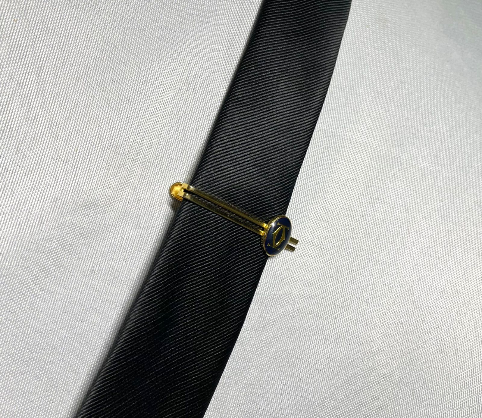 廃盤 Cartier カルティエ ダブルC ロゴ ヴィンテージ ネクタイピン