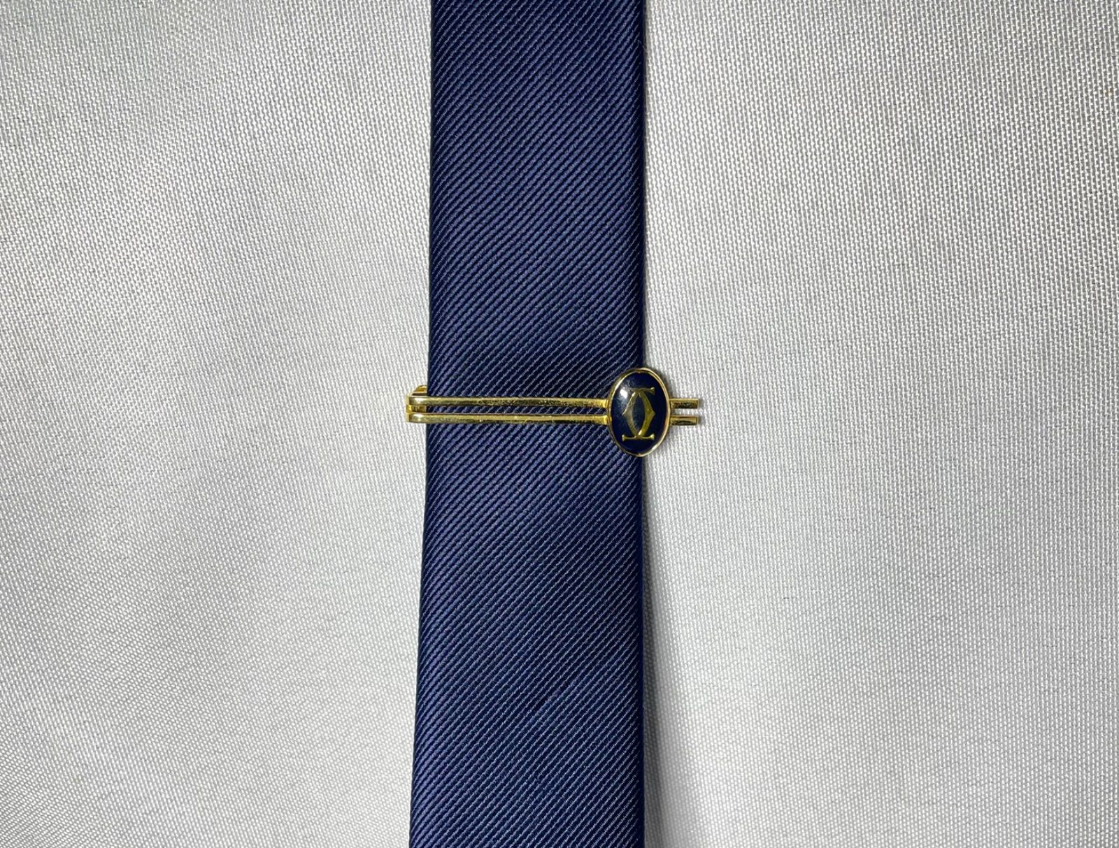 廃盤 Cartier カルティエ ダブルC ロゴ ヴィンテージ ネクタイピン