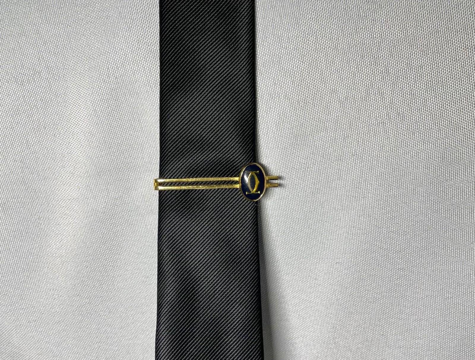 廃盤 Cartier カルティエ ダブルC ロゴ ヴィンテージ ネクタイピン