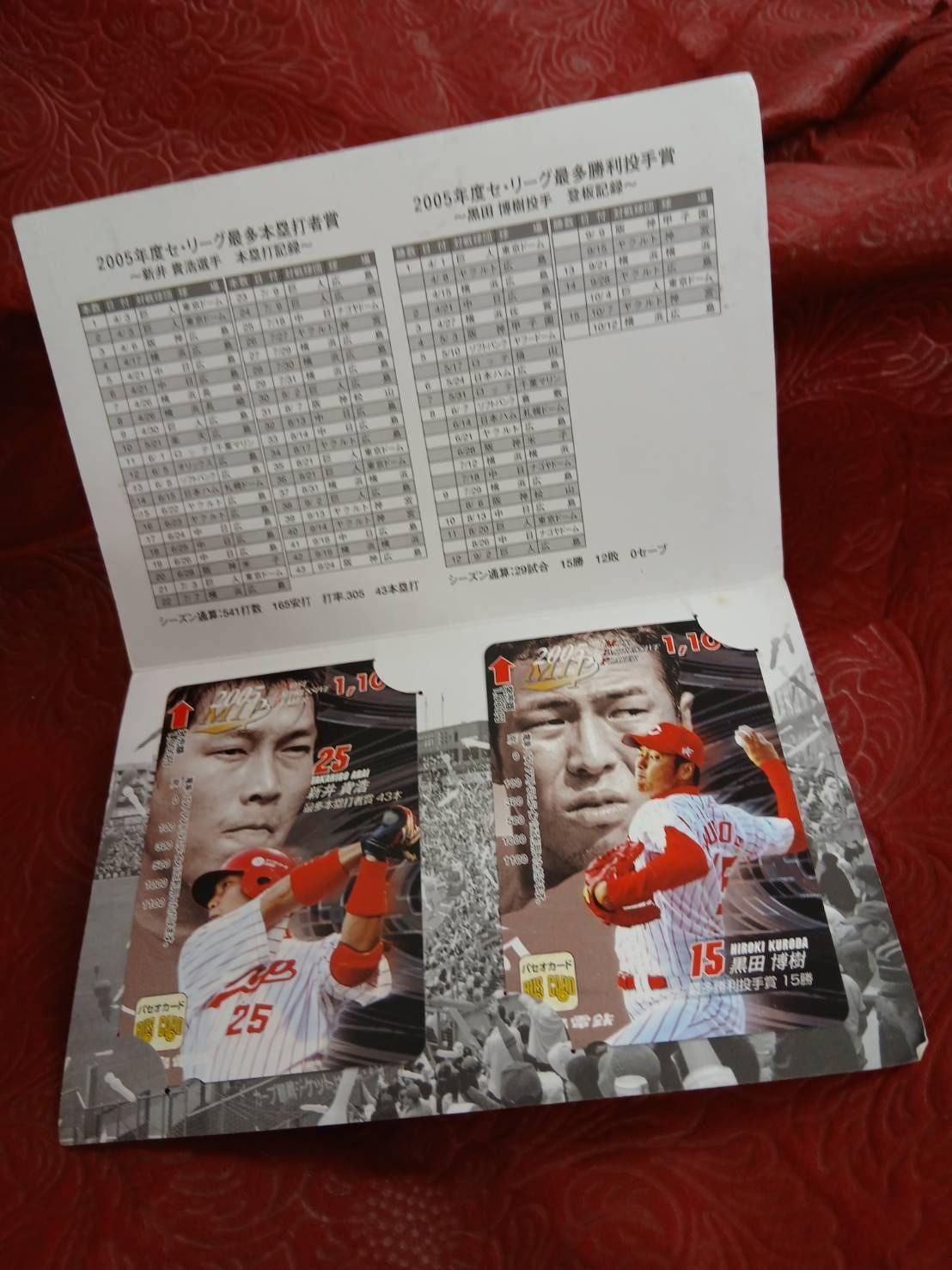 □【未使用・限定台紙付】広島カープ 2005年記念 パセオカード 新井