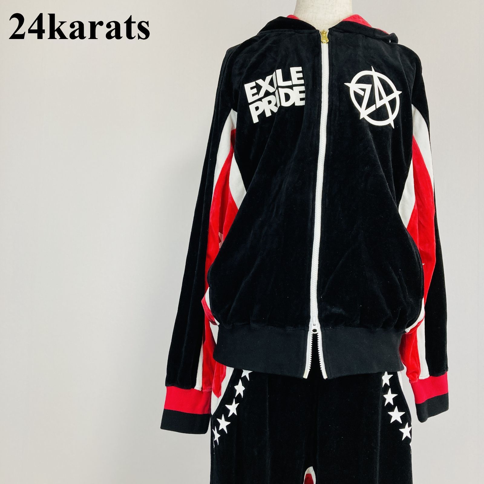 24karats EXILE PRIDE ジャージ上下セットアップ ブラック XL 0689K