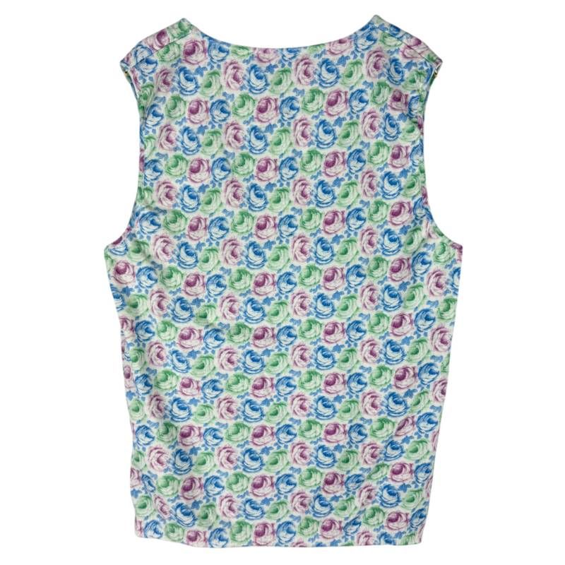 Blumarine ブルマリン アンサンブル I38 D32 ホワイト マルチカラー 花
