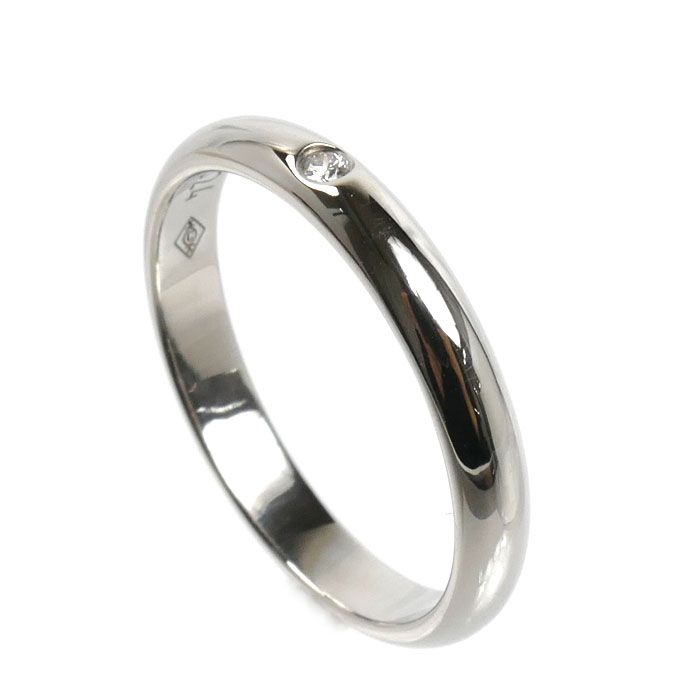CARTIER カルティエ Pt950プラチナ 1895 ウエディング 1Pダイヤ リング