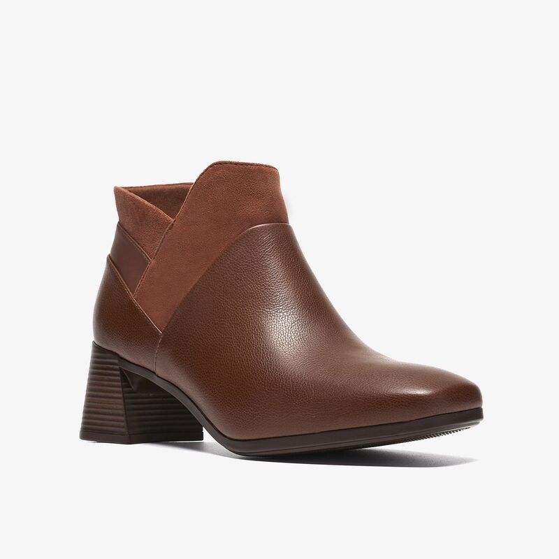 クラークス レディース シューズ ブーツ・レインブーツ アンクル ヒール Clarks Marriann Ella Womens Block Heel Ankle Boots British Tan 20,931円