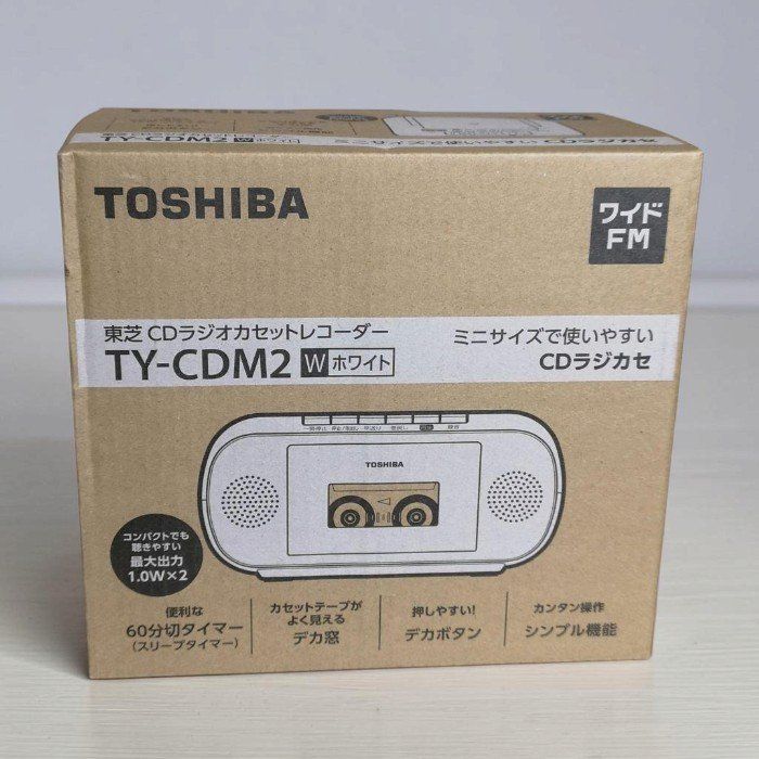 TOSHIBA 東芝 CDラジオカセットレコーダー TY-CDM2(W) CDラジカセ