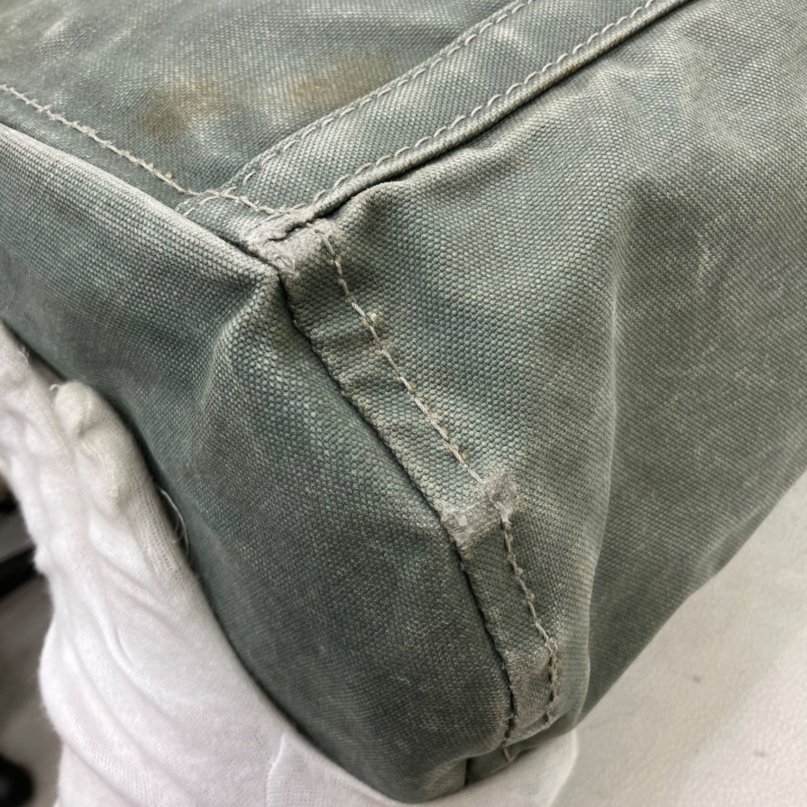 9675 一澤帆布 トートバッグ キャンバス カーキ系 緑 京都 メンズ
