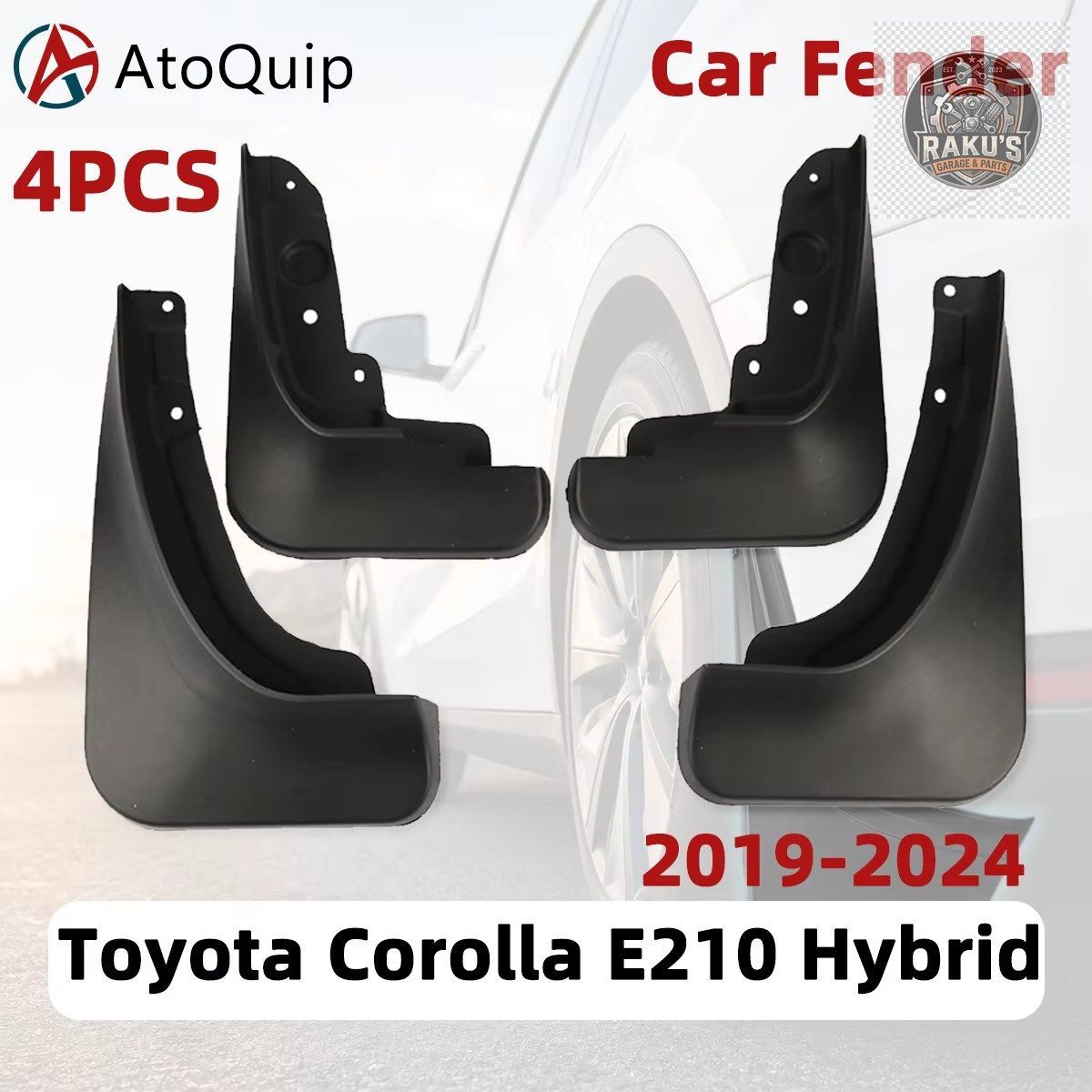 トヨタ カローラ E210 ハイブリッド 2019-2024 用 フロントリア マッドガード 4個セット 車用タイヤ マッドガード 4個セット 車用パーツ