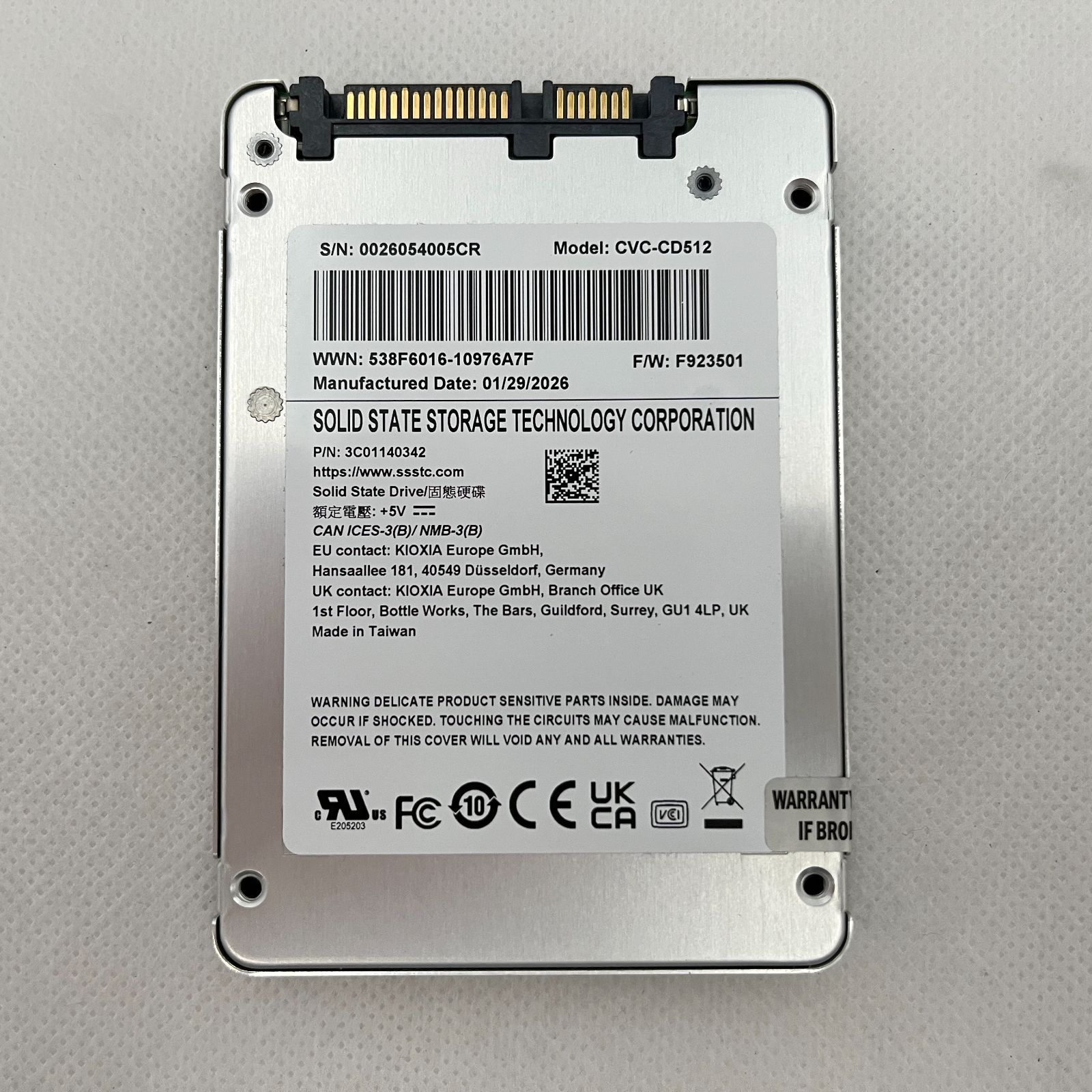 ☆動作確認OK☆ SSSTC CVC SATA SSD 512GB 2.5インチ (RM3170) - メルカリ