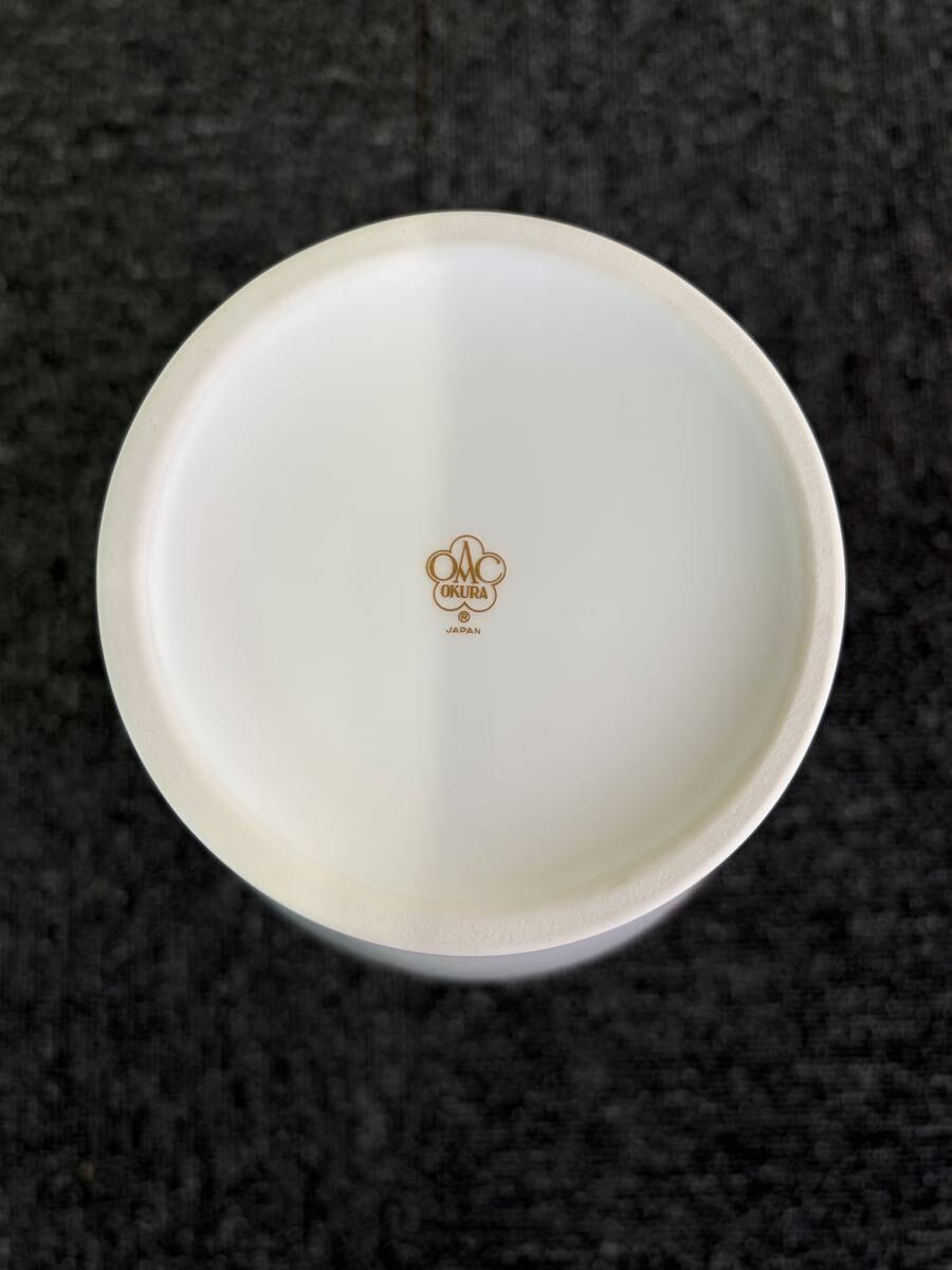 F4344 大倉陶園 花瓶 花器 フラワーベース 金彩 陶器 花入 インテリア