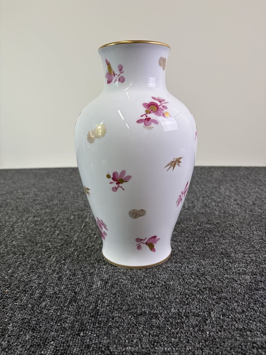 HARUKA 陶器 花瓶 F4344 大倉陶園 花瓶 花器 フラワーベース 金彩 陶器 花入 インテリア