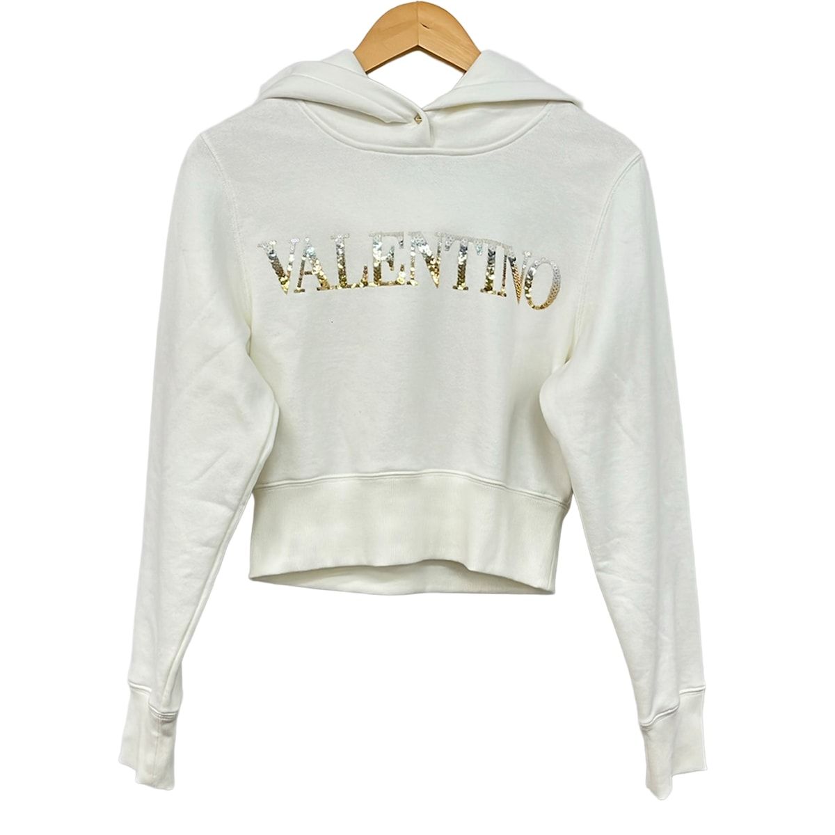 ヴァレンティノ ロゴパーカー　Sサイズ VALENTINO(バレンチノ) パーカー サイズS レディース美品 1B3MF18V7CK