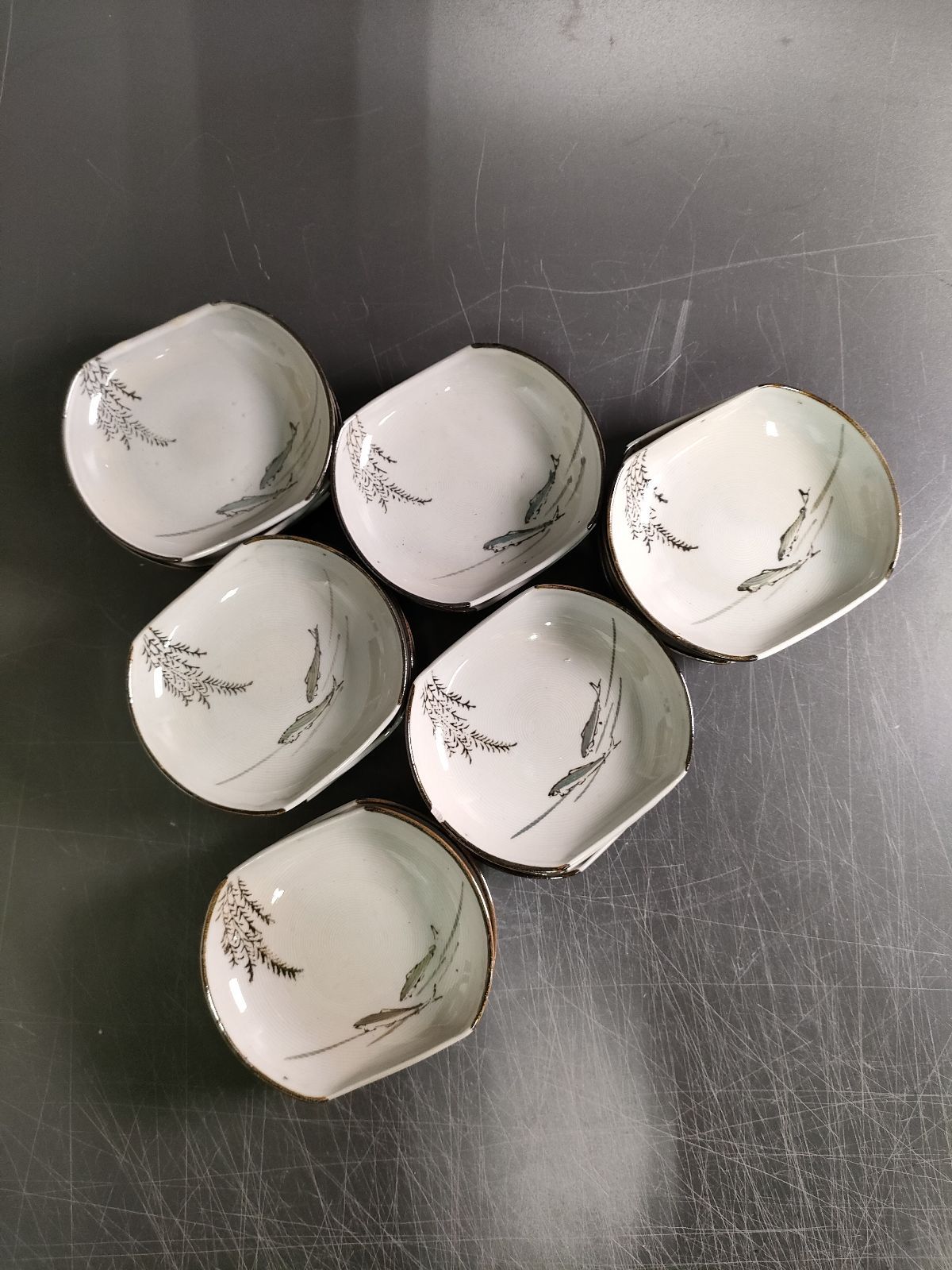 S50-1/魚柳 文/飾小皿１９客/盛皿/懐石道具/懐石料理/