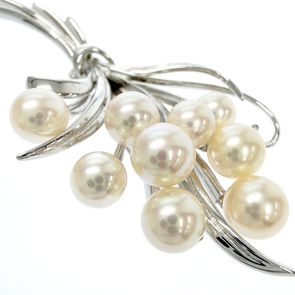 MIKIMOTO ブローチ 本真珠 花 ブーケ 中古】MIKIMOTO ミキモト シルバー アコヤ真珠 花束 ブーケ ブローチ