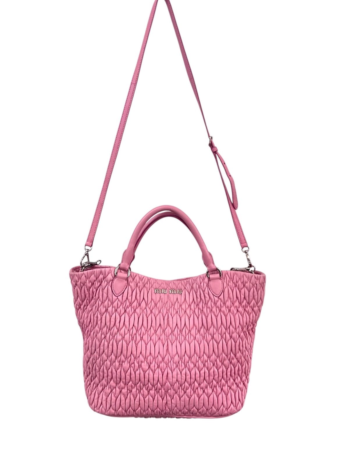 miu miu ミュウミュウ マテラッセナッパクリスタルショルダーバッグ