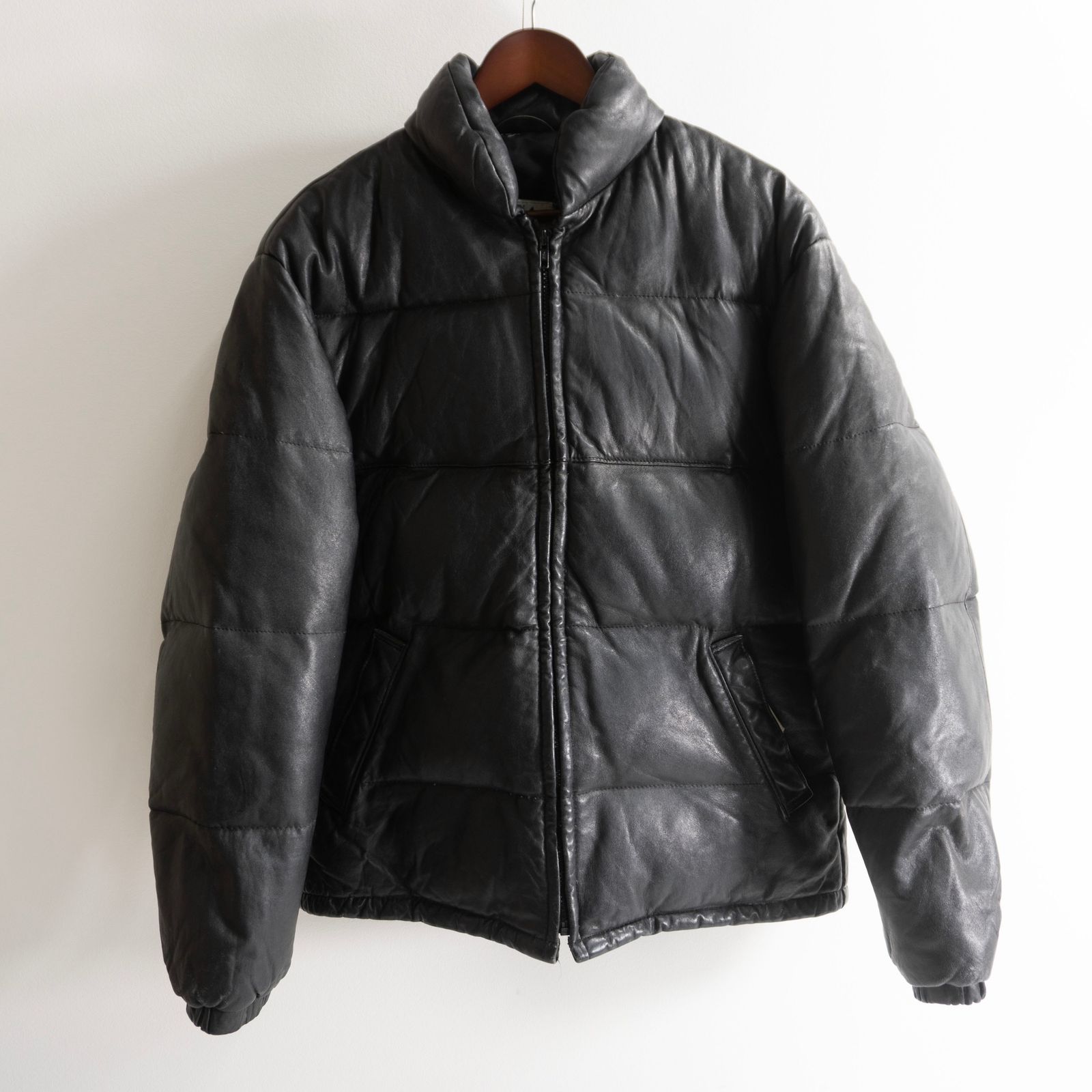 Schott 214D ショット ラム レザー ダウンジャケット/40/ブラック 美品】SCHOTT【214D/レザーダウンジャケット】40 ブラック ショット