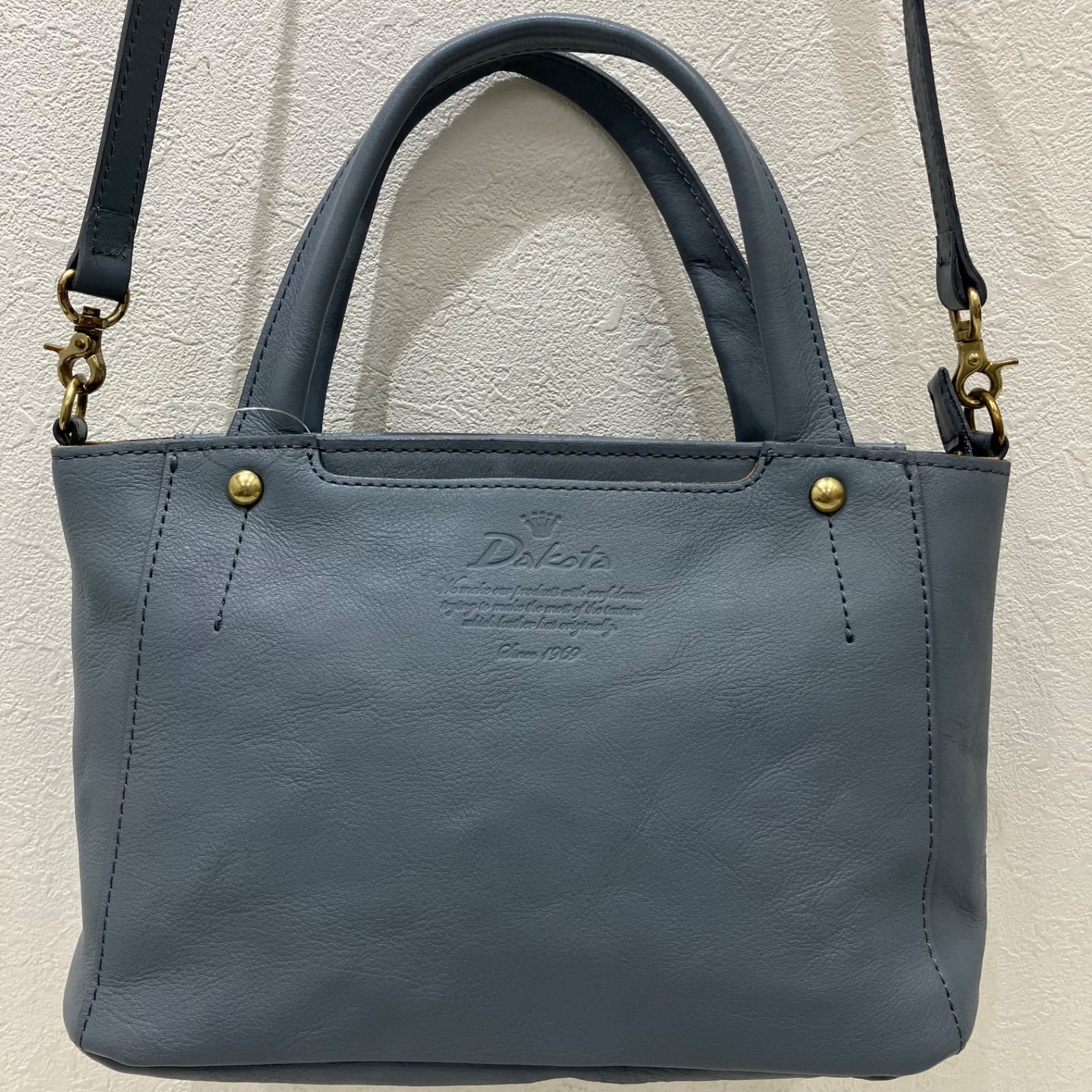 9861 【美品】 Dakota ダコタ キューブ ブルーグレー 公式WEB限定 2way 