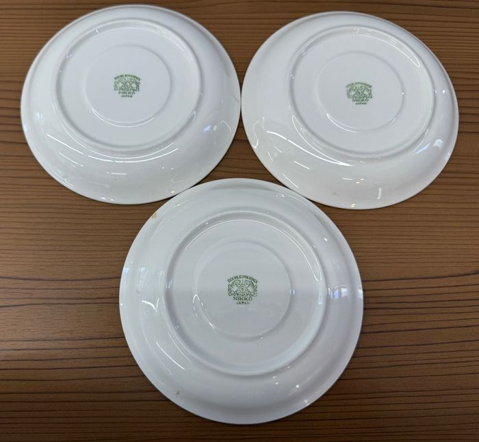 NIKKO ダブルフェニックス 赤山水 青山水 ウィローパターン 3客セット
