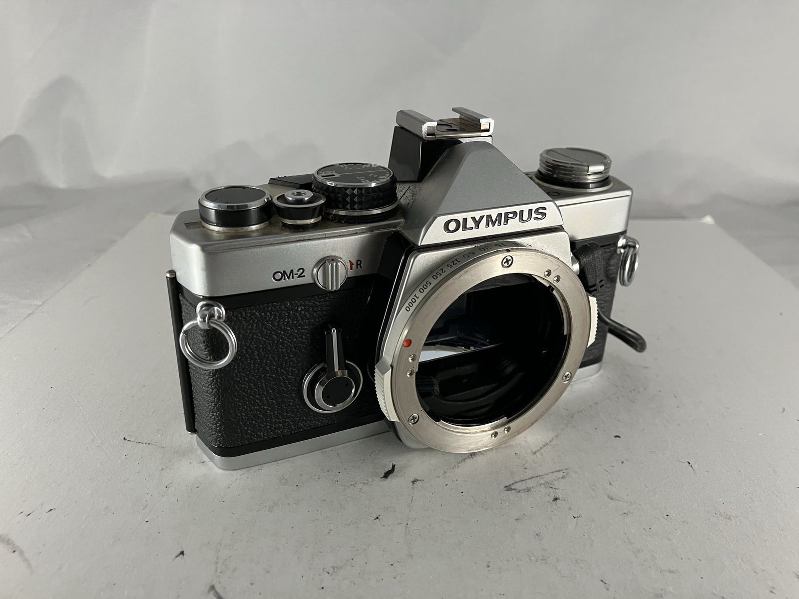 ジャンク品】Olympus OM-2 ボディ レコーダータバック2付 部品取り