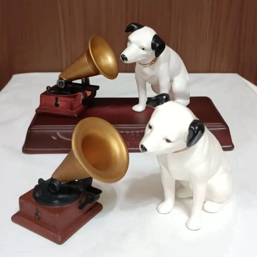 ビクター犬 ニッパー置物 2点セット - メルカリ