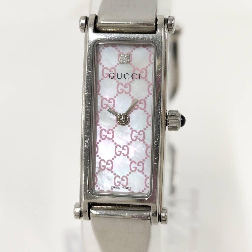 GUCCI レディース 腕時計 クオーツ SS ホワイトシェル文字盤 1500L