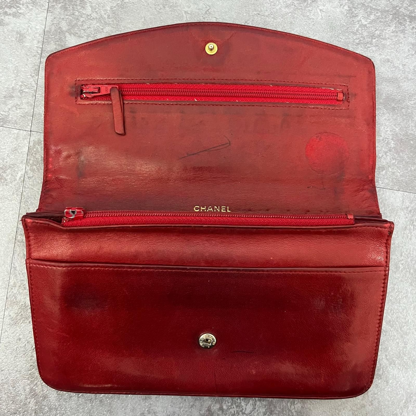 CHANEL】シャネル 長財布 箱付き ビッグココ ココマーク ココステッチ