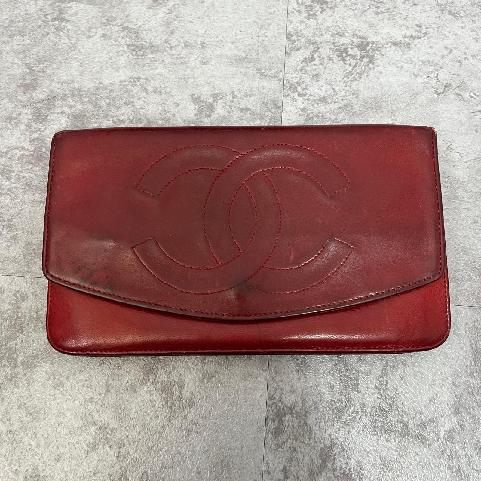 CHANEL】シャネル 長財布 箱付き ビッグココ ココマーク ココステッチ