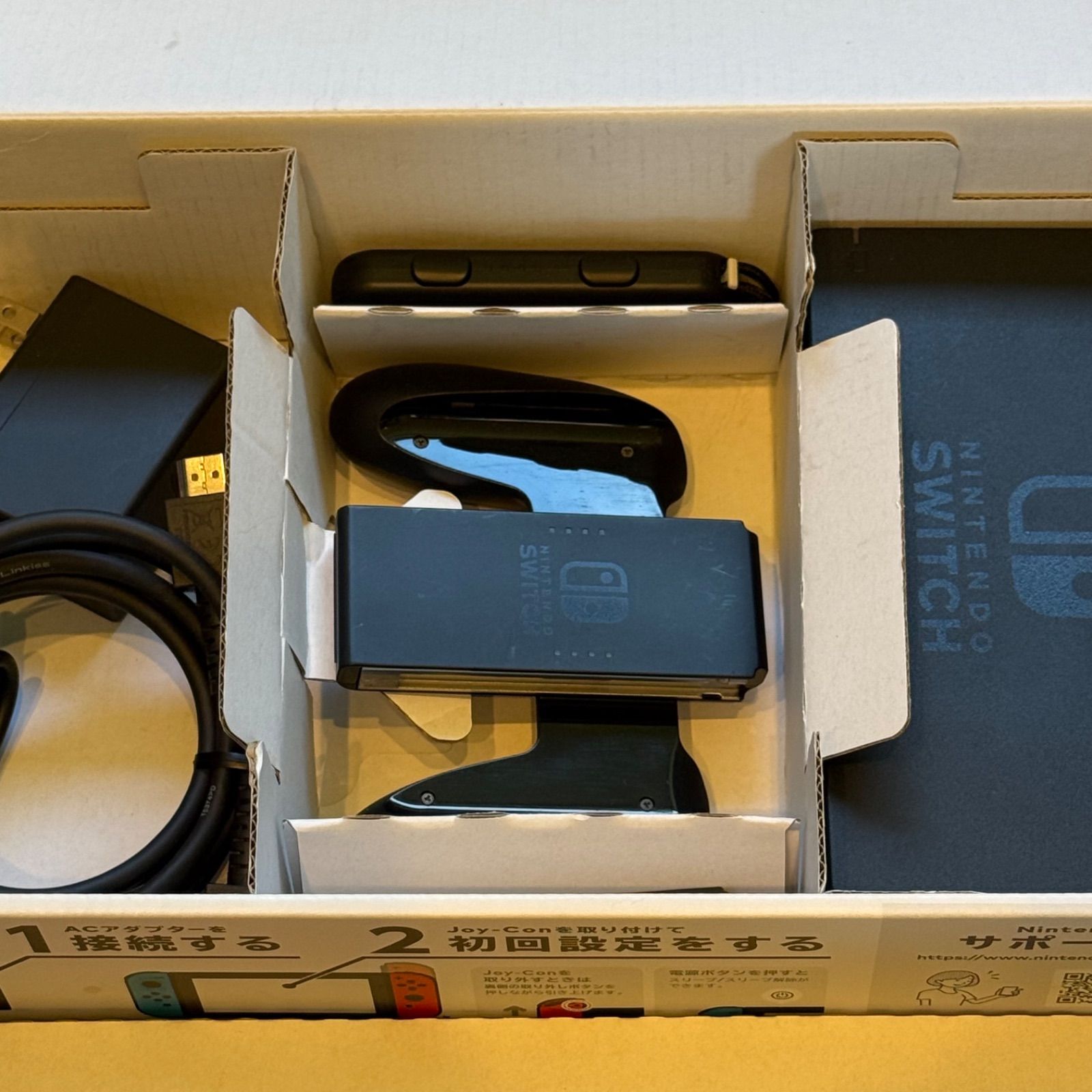 10-064【中古良品】Switch 本体 旧型 ネオン 箱付き - メルカリ