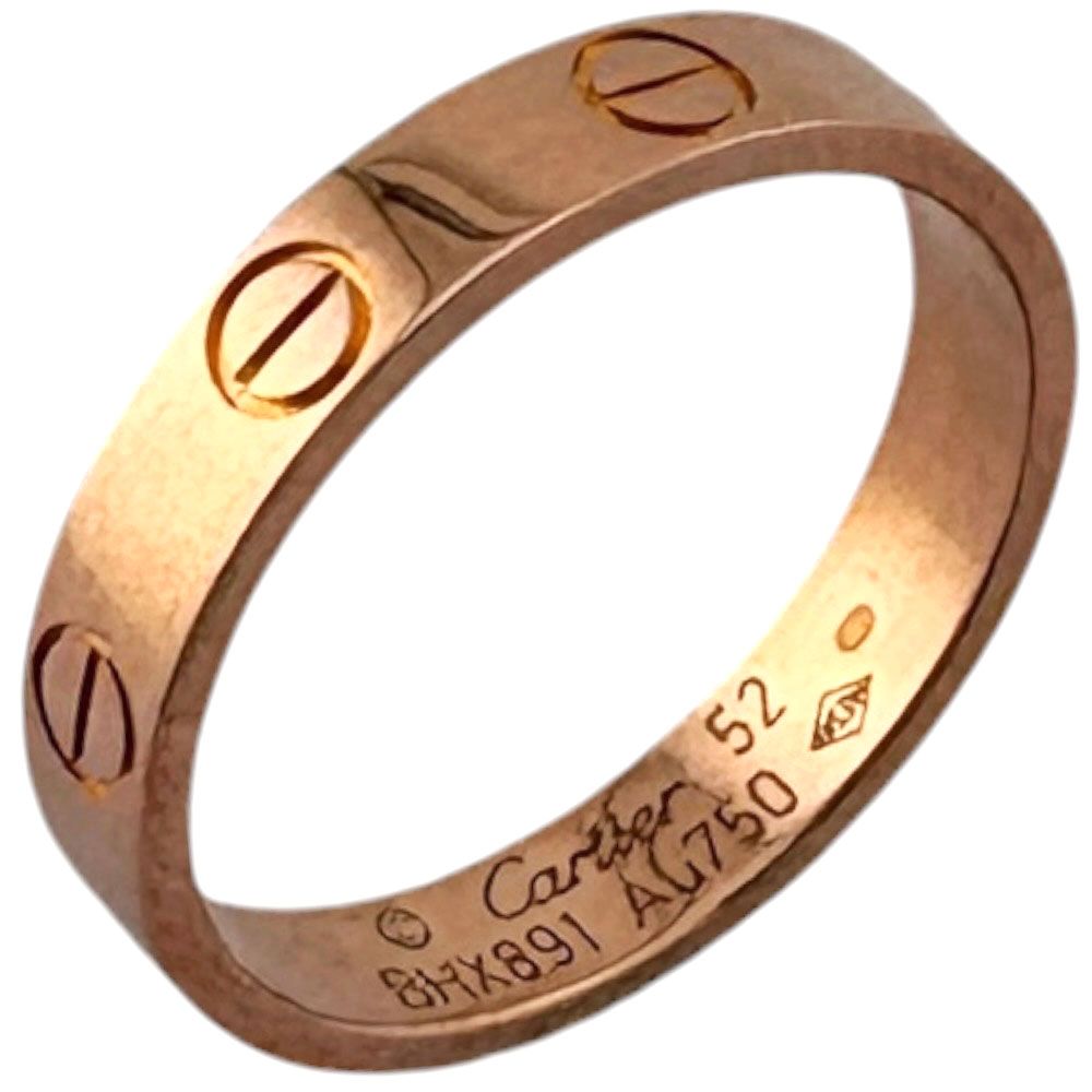 カルティエ ミニラブ リング 指輪 11.5号 18金 K18ピンクゴールド レディース CARTIER 中古 カルティエ