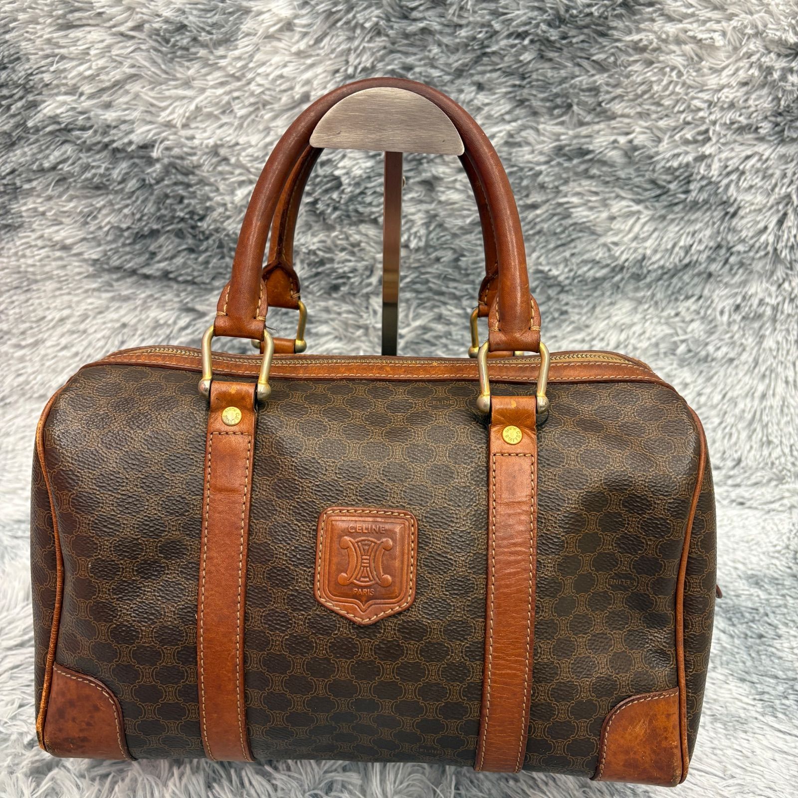 CELINE セリーヌ ハンドバッグ マカダム柄 トリオンフ ミニボストン