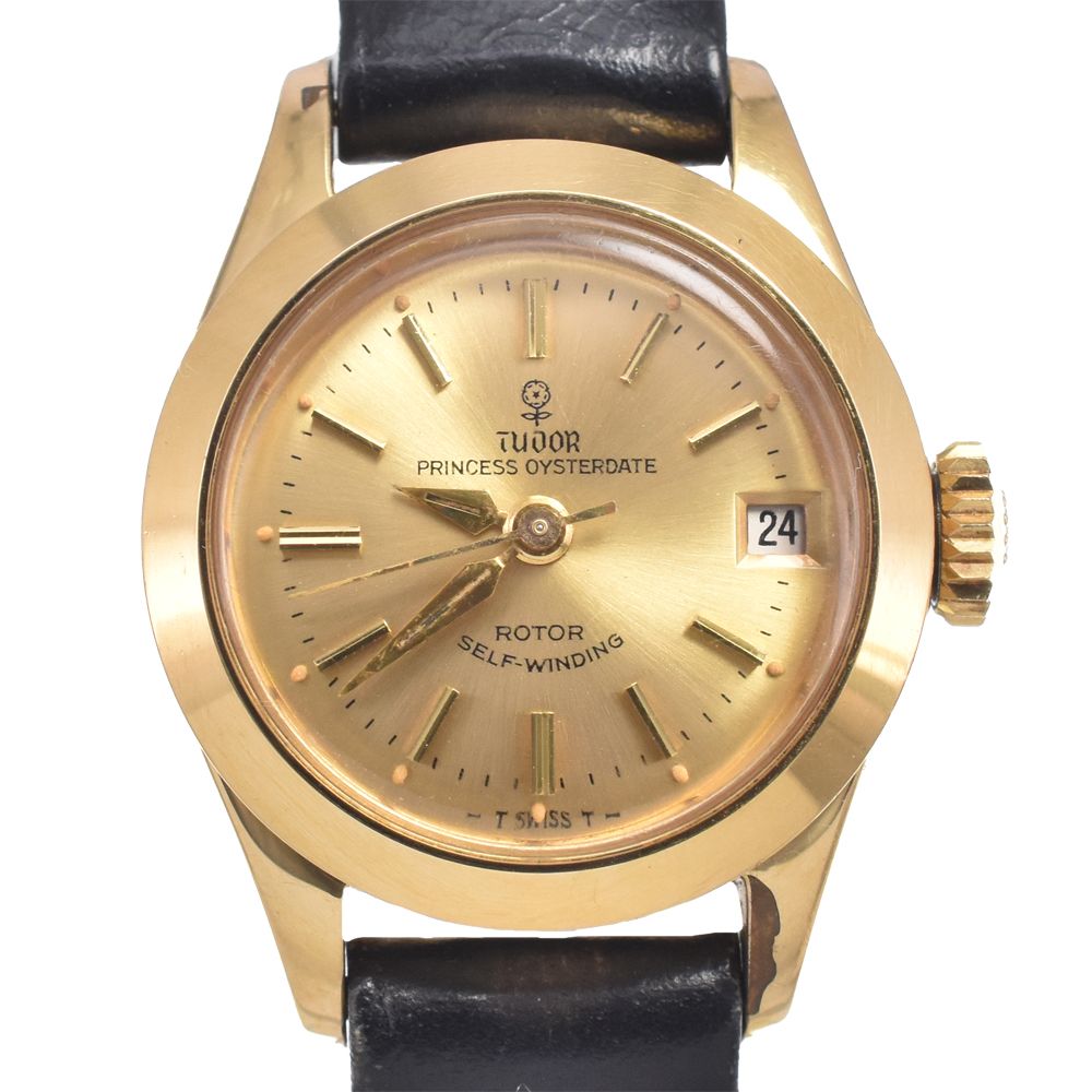 チューダー TUDOR 7976 ヴィンテージ プリンセス オイスターデイト ゴールド 自動巻き レディース 腕時計 L#150474