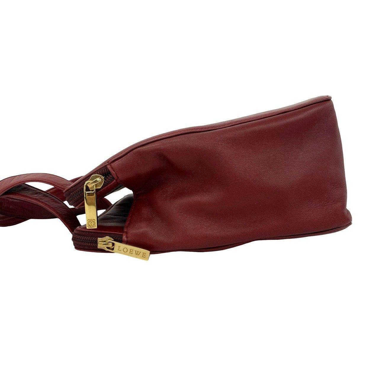 極 美品 LOEWE ロエベ ヴィンテージ アナグラム ロゴ ナッパ レザー 本