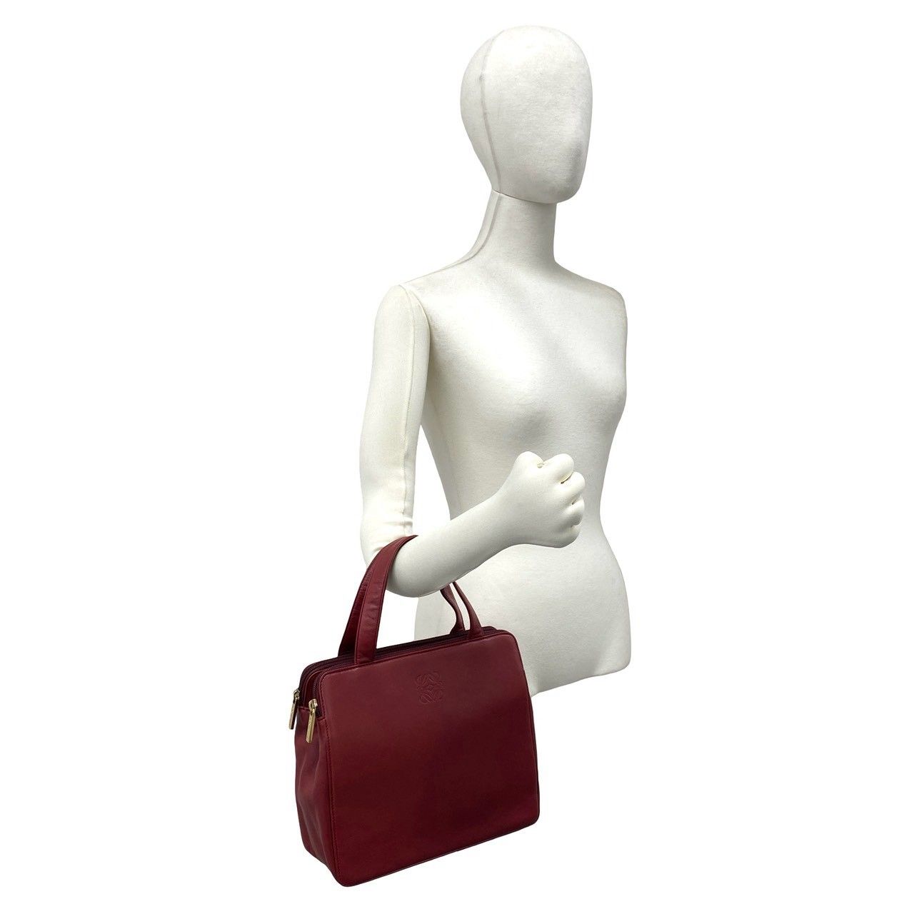 極 美品 LOEWE ロエベ ヴィンテージ アナグラム ロゴ ナッパ レザー 本