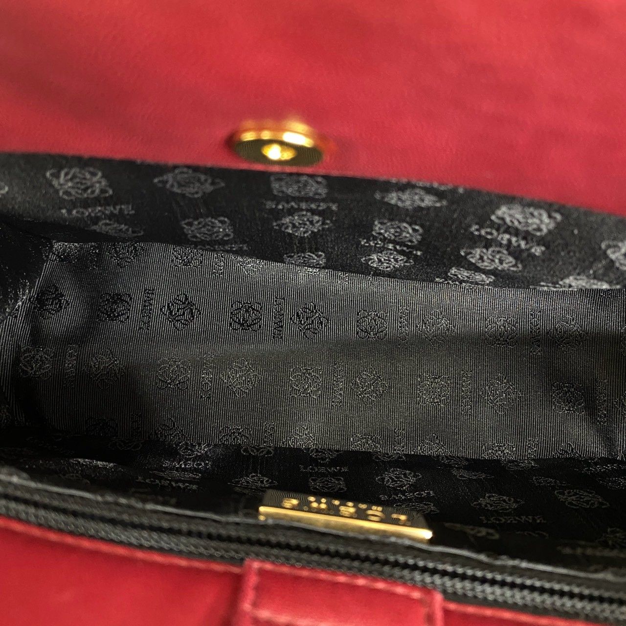 極 美品 LOEWE ロエベ ヴィンテージ アナグラム ロゴ ナッパ レザー 本