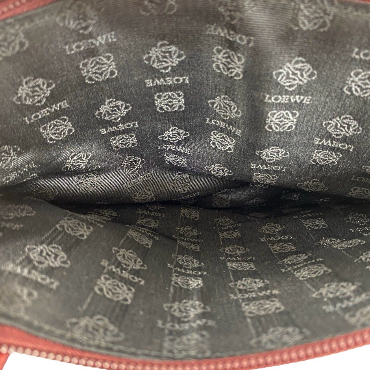 極 美品 LOEWE ロエベ ヴィンテージ アナグラム ロゴ ナッパ レザー 本