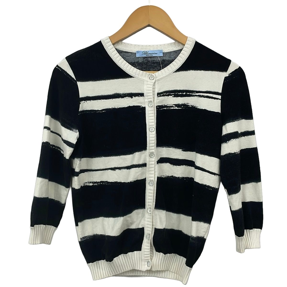 BLUMARINE(ブルマリン) カーディガン レディース美品 黒×アイボリー