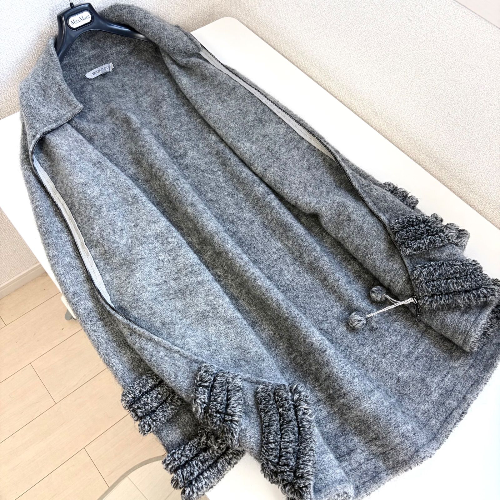 未使用に近い SPORTMAX スポーツマックス モヘア ウール ニットコート 