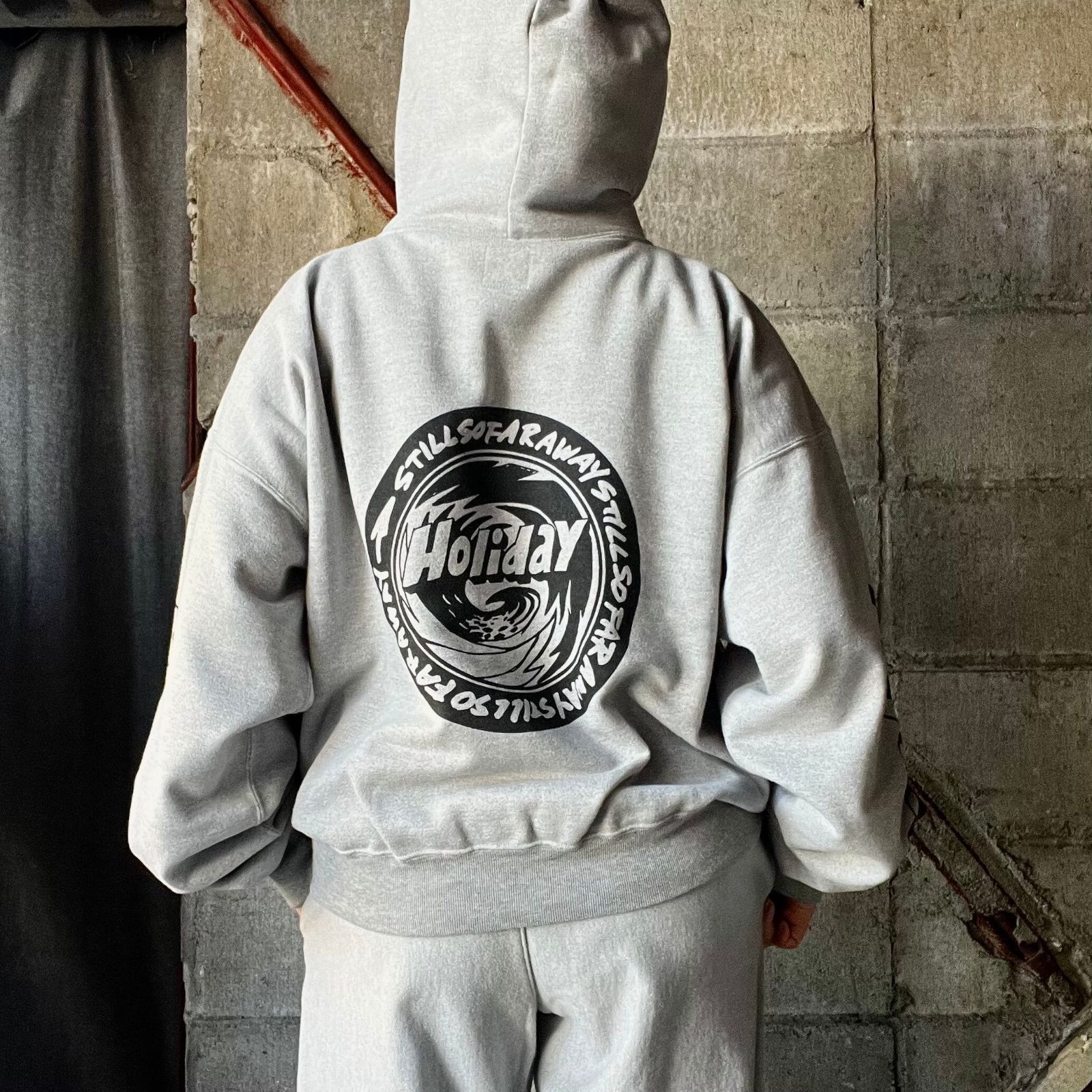新品- 【HOLIDAY】 polycon sweat hoodie (EN ROUTE / h.gray 